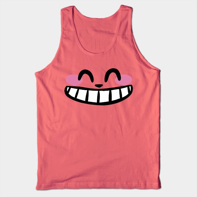 Big Smiling Cat Face Tank Top by xenotransplant